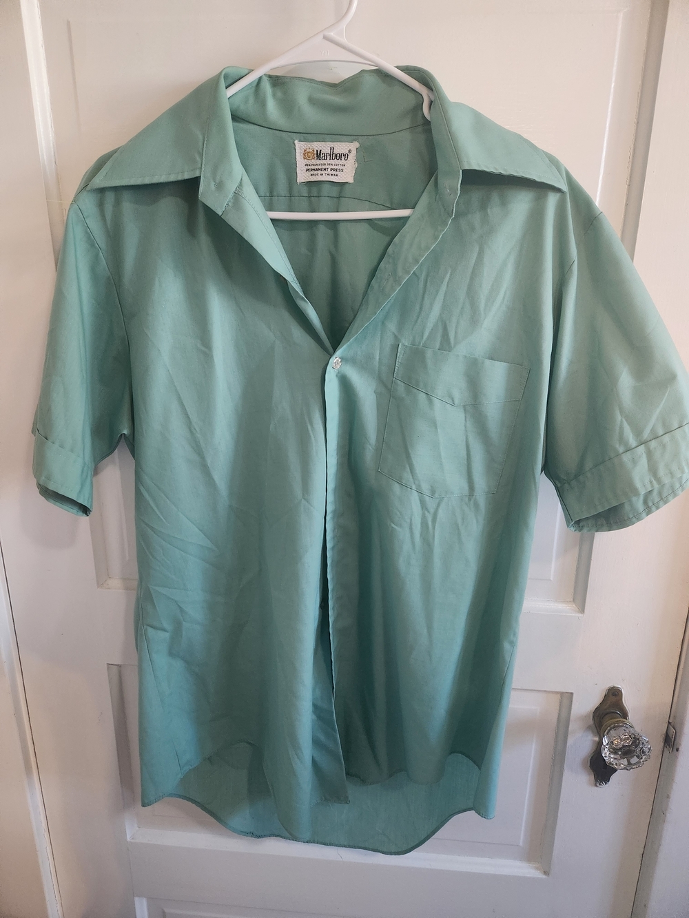 Marlboro Classics Men's Short-Sleeve Camp Shirt in Mint